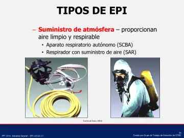 Slide 30: Suministro de atmósfera – proporcionan aire limpio y respirable