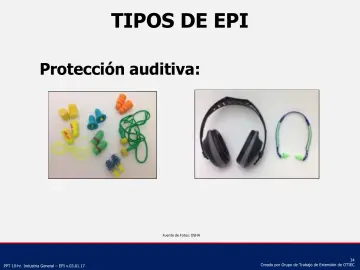 Slide 34: Protección auditiva: