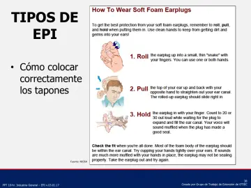 Slide 38: TIPOS DE EPI