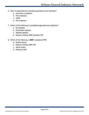 Page 2: 10-hour General Industry Outreach