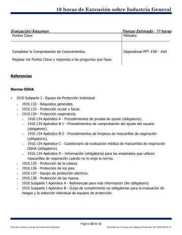 Page 10: 1910.134 Apéndice A - Procedimientos de prueba de ajuste (obligatorio).