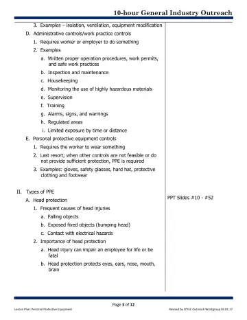 Page 3: 3. Examples – isolation, ventilation, equipment modification