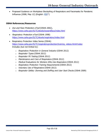 Page 12: Proposed Guidance on Workplace Stockpiling of Respirators and Facemasks for Pandemic…