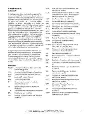 Page 9: Attachment A Glossary