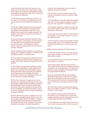 Page 31: closure shall be clear from the respirator and allow free movement of the head when a…