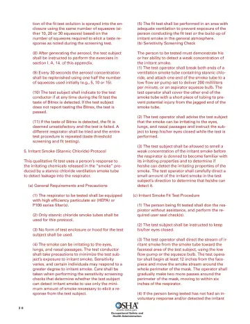 Page 32: tion of the fit test solution is sprayed into the enclosure using the same number of…