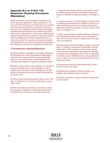 Page 40: Appendix B-2 to §1910.134: Respirator Cleaning Procedures (Mandatory)