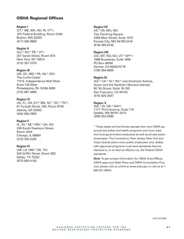 Page 49: OSHA Regional Offices
