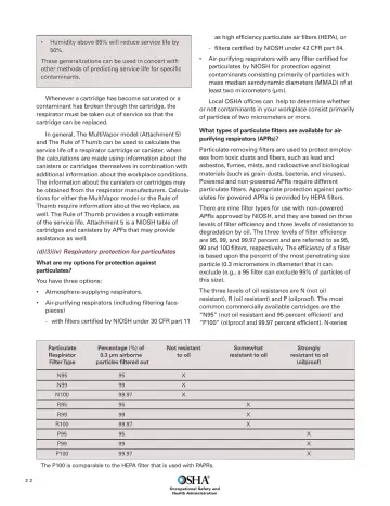 Page 24: as high efficiency particulate air filters (HEPA), or