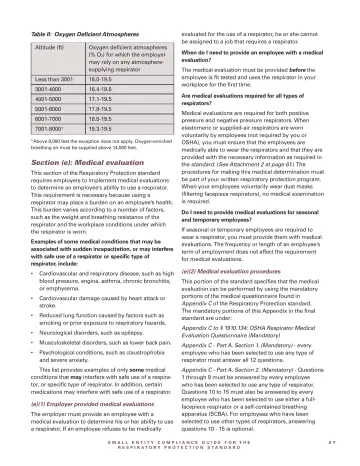 Page 29: Section (e): Medical evaluation