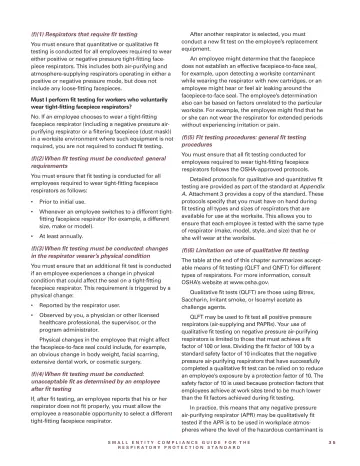 Page 37: (f)(1) Respirators that require fit testing