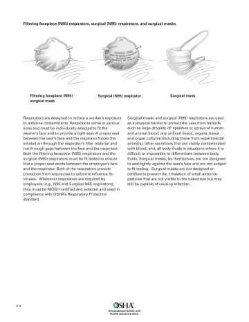 Page 42: Filtering facepiece (N95) respirators, surgical (N95) respirators, and surgical masks