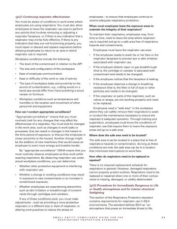 Page 45: (g)(2) Continuing respirator effectiveness