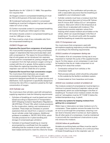 Page 53: Specification for Air” (CGA G-7.1-1989). This specification requires that: