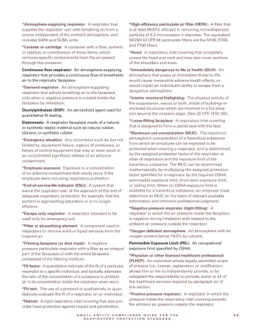 Page 61: *Atmosphere-supplying respirator: A respirator that supplies the respirator user with…
