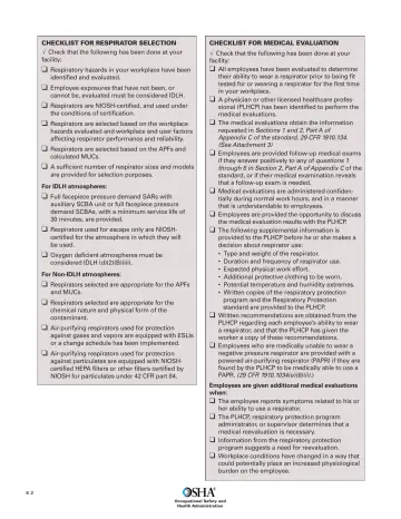Page 64: Respiratory hazards in your workplace have been