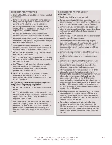 Page 65: Employees who are using tight-fitting respirator