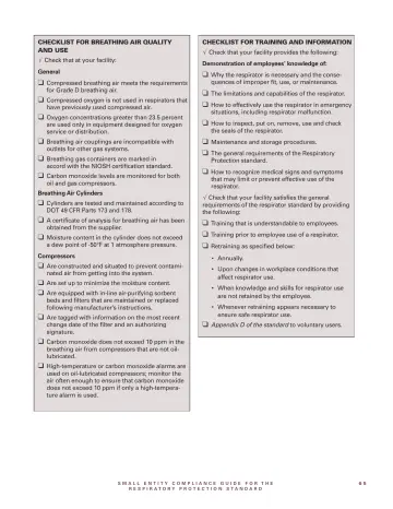 Page 67: Why the respirator is necessary and the conse-