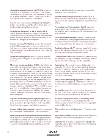 Page 70: High efficiency particulate air (HEPA) filter means a filter that is at least 99.97%…