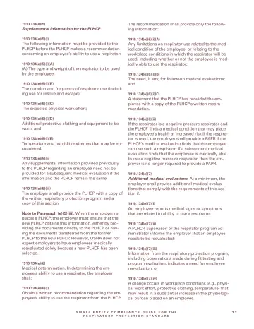 Page 75: Supplemental information for the PLHCP.