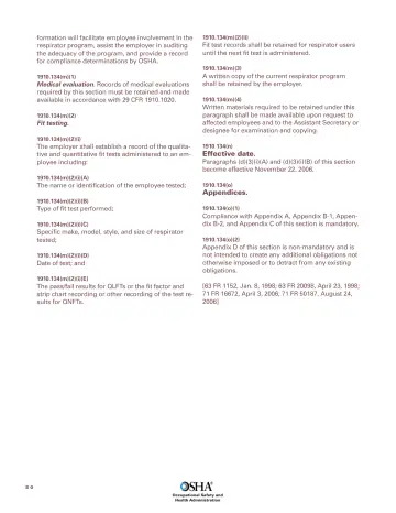 Page 82: formation will facilitate employee involvement in the respirator program, assist the…