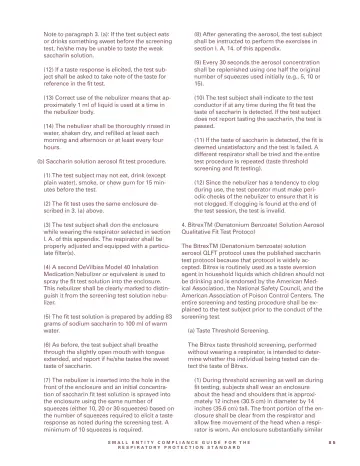 Page 87: Note to paragraph 3. (a): If the test subject eats or drinks something sweet before the…