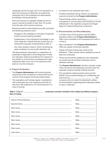 Page 113: paragraph (k)(1)(i) through (vii) is not required to repeat such training provided that…