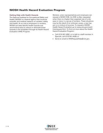 Page 120: NIOSH Health Hazard Evaluation Program