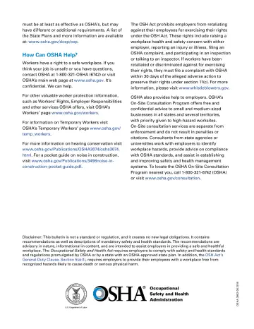 Page 5: How Can OSHA Help?