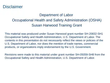 Slide 2: Disclaimer