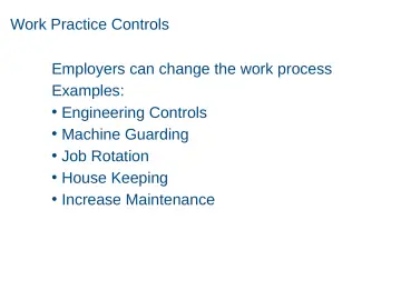 Slide 7: Work Practice Controls