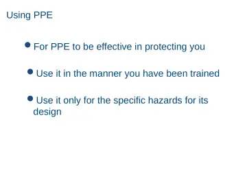 Slide 12: Using PPE