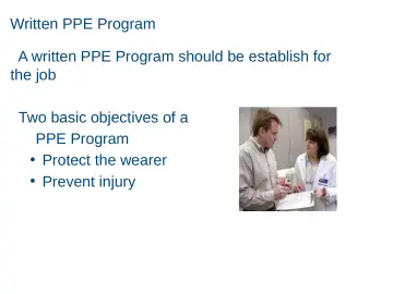 Slide 16: Written PPE Program