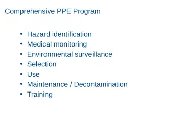 Slide 17: Comprehensive PPE Program