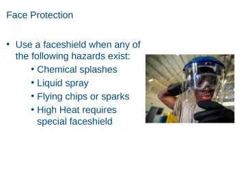 Slide 21: Face Protection