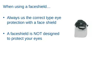 Slide 22: When using a faceshield…