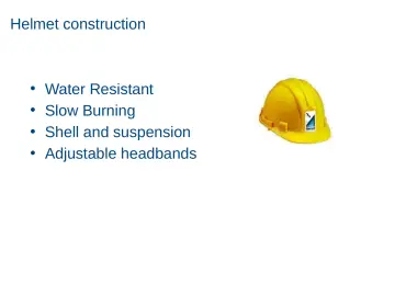 Slide 30: Helmet construction