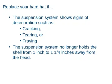 Slide 31: Replace your hard hat if…