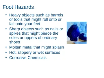 Slide 35: Foot Hazards