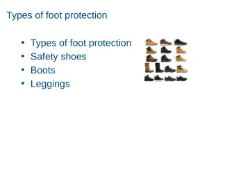 Slide 37: Types of foot protection