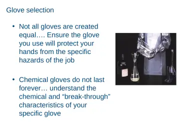Slide 44: Glove selection
