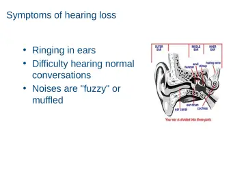 Slide 52: Symptoms of hearing loss