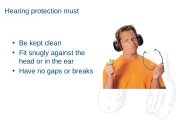 Slide 53: Hearing protection must