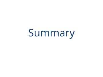 Slide 59: Summary