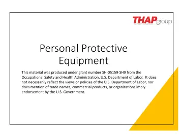 Slide 1: Personal Protective