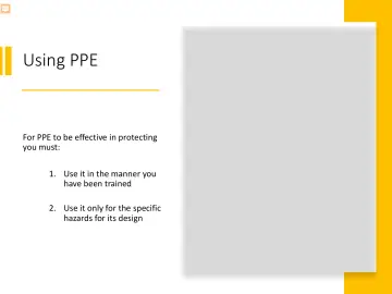 Slide 13: Using PPE