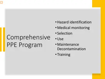 Slide 18: Comprehensive PPE Program
