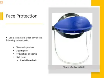 Slide 22: Face Protection