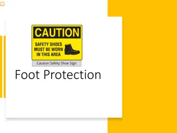 Slide 35: Caution Safety Shoe Sign