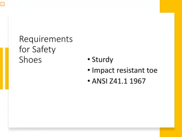 Slide 40: Requirements for Safety